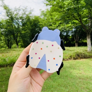 Pince à cheveux mignonne en acétate motif coccinelle avec strass colorés pour femmes