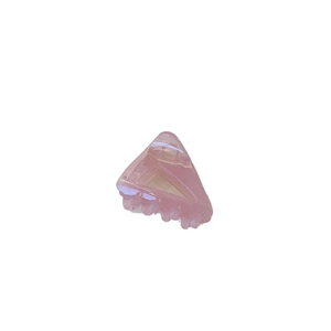 Pince à cheveux triangulaire en acrylique violet clair avec finition semi-transparente