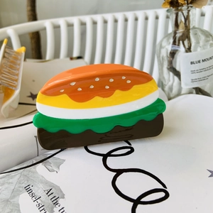 Kreative Hamburger Haarklammer aus glänzendem Acetat für das sommerliche Haarstyling