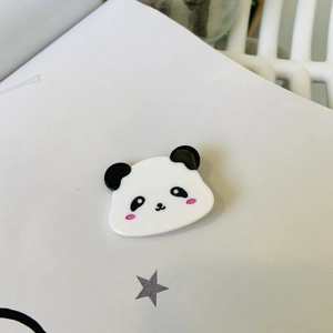 Pince à cheveux mignonne panda en acétate de haute qualité avec finition brillante