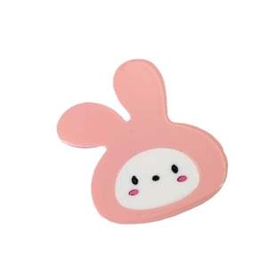 Pince à cheveux lapin rose mignon en acétate avec design cartoon pour filles