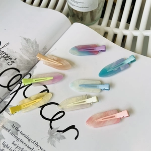 Dolci Fermagli Per Capelli In Resina Acetata Con Trama Di Marmo Brillantini Clip A Becco D Anatra Antiscivolo Per Donna Ragazza Gioielli