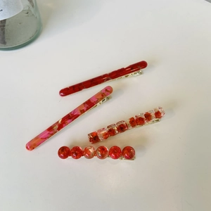 Handmade Resin Dried Flower Hair Clip For Women Vintage Metal Duckbill Clip Elegant Floral Hair Pins Fashion Accessories