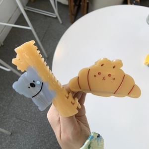 Cute Cartoon Koala And Croissant Acetate Hair Claw Clips Large Non Slip Shark Clip Fashion Hair Accessories For Women Girls