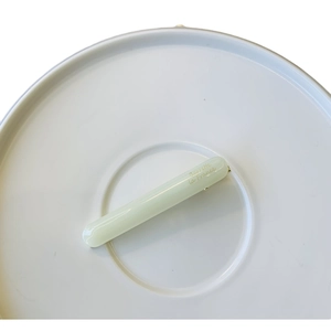 Thickened mint green duckbill clip with gold Barrette la France script on white plate