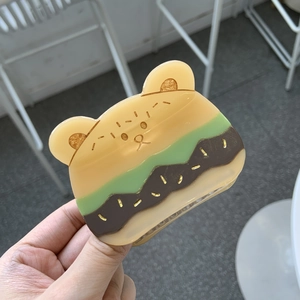 Pince à cheveux créative en forme d'ours hamburger en acide acétique pour femmes