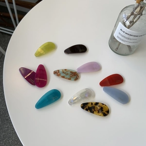 Pince à Cheveux Goutte d'Eau en Acétate Fait Main Style Français Couleur Bonbon Pince à Clip Femme Accessoires Cheveux