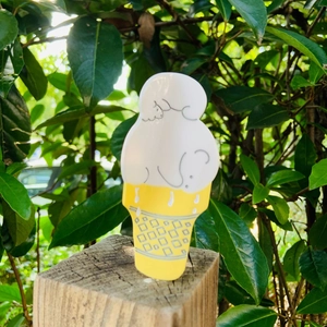 Simpatica Pinza Per Capelli In Acetato A Forma Di Gelato Con Motivo Orso Cartone Animato Fermaglio Per Capelli Donna Accessorio