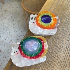 Cute Snail Acetate Claw Clip Colorful Animal Shape Hair Clip For Women Girls Sweet Handmade Hair Accessories Daily Use