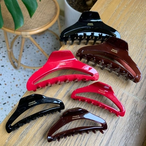 Vintage Cellulose Acetate Hair Claw Clip Elegant France Handmade Hollow Out Hair Grip Large Medium Hair Accessories For Women