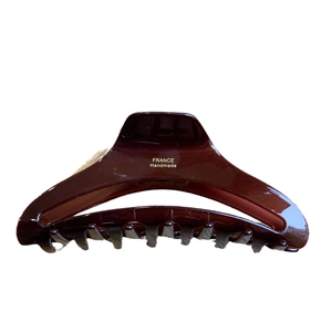 Handmade wine red large hair claw clip for thick hair with elegant matte finish