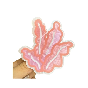 Pink coral acrylic hair claw clip with pearlescent finish for women and girls