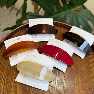Elegant Acetate Hair Clip For Women French Style Oval Triangular Geometric Barrette Marbling Tortoiseshell Hair Accessories Daily