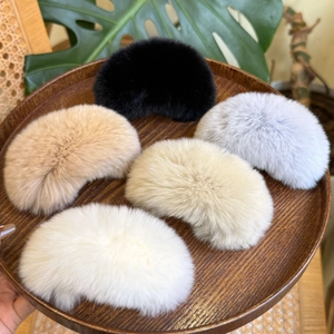 Elegante Nepbont Pluche Haarklem Herfst Winter Retro Pluizige Twist Haarspeeld Voor Dames Dagelijkse Mode Haaraccessoires