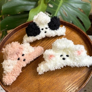 Schattige Pluche Puppy Haarklem Voor Dames Meisjes Zacht Imitatiebont Panda Hond Vorm Shark Clip Haaraccessoires Voor Styling