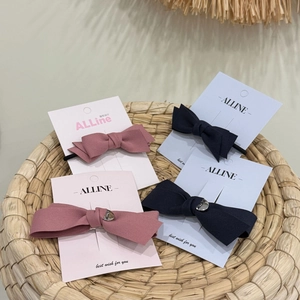 Elegantes Stoff Schleife Entenschnabel Haarklammer Und Haargummi Set Für Damen Mädchen Süßer Koreanischer Stil Haarschmuck