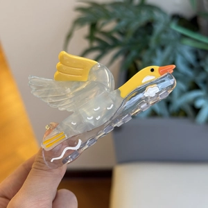 Charmante Pince à Cheveux en Acétate en Forme de Cygne Design Oiseau Coloré Accessoires Cheveux Animaux pour Femmes Filles