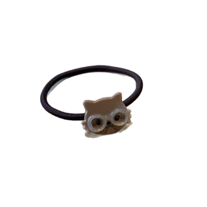 Niedliches Katzen-Haargummi mit Brille für Mädchen, elastisches y2k-Haarband