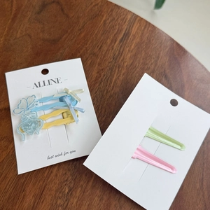 Lot de barrettes à cheveux avec nœuds en ruban et cœurs aux tons pastels