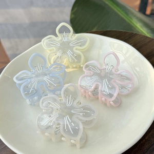 Acetat Blume Haarkralle Clip Elegant Strass Floral Haarklammer Süß Haar Accessoires Für Damen Täglich Party