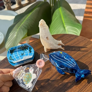 Ocean Series Acetate Hair Claw Clips Cute Whale Earth Globe Turtle Shark Clips For Women Girls Hair Accessories