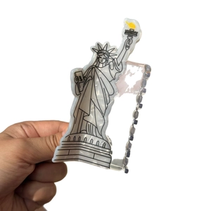Statue of Liberty acetate hair claw clip with marble texture for elegant hair styling