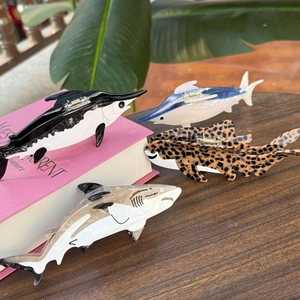 Ocean Series Fish Shaped Acetate Hair Claw Clip Personalized Creative Animal Shark Swordfish Hair Accessories For Women Daily Decoration