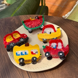 Sinuose Pinze per Capelli in Acetato a Forma di Auto Creativa Frutta Anguria Banana Peperoncino Shark Clips Accessori Capelli Donna