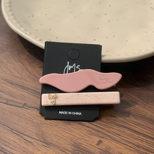 Lot de 2 pinces à cheveux élégantes avec nuage rose irrégulier et épingle à cheveux à perles