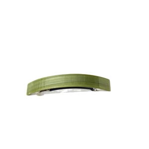 French style rectangle hair clip in translucent grass green marble texture with gold stamp