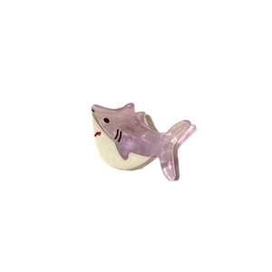 Pince à cheveux requin mignonne en acétate violet pour coiffures estivales