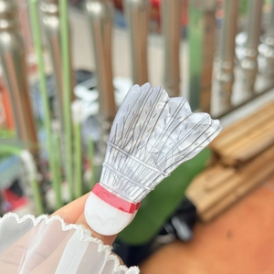 Creative acrylic badminton shuttlecock hair claw clip for high ponytail styling