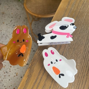 Süße Acetat Kaninchen Karotte Haarkralle Clip Tiermuster Cartoon Haarschmuck Für Damen Süße Haarnadel Im Koreanischen Stil