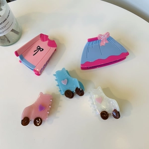 Acetate Hair Clip Creative Clothes Roller Skates Shape Sweet Fashion Hair Claw For Women Girls Hair Styling Accessories