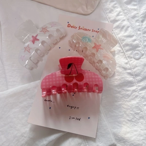Douces Pinces à Cheveux en Acétate Design Étoile de Mer Coquillage Étoile Cerise Carreaux Mode Coréenne Accessoires Cheveux Femme