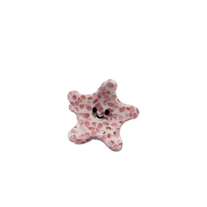Pince à cheveux étoile de mer rose en acétate avec smiley mignon et motif alvéolé
