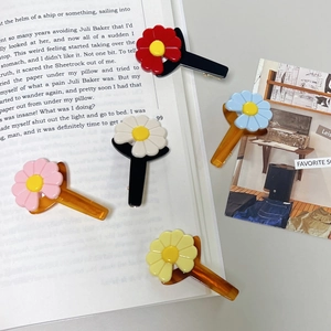Daisy Flower Hair Clip Cellulose Acetate Sweet Floral Hairpin Korean Style Headwear For Women Daily Dating Accessories
