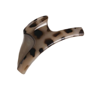 Pince à cheveux léopard française pour femmes, grande pince crabe minimaliste de 11,5 cm