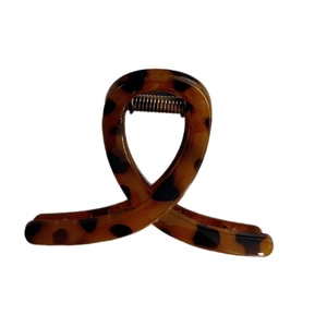 Molla per capelli a tartaruga con design a incrocio e robusta molla in metallo interna