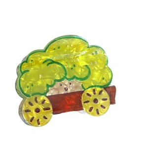 Creative fruit carriage hair claw clip made of colorful acetate for high ponytail styles