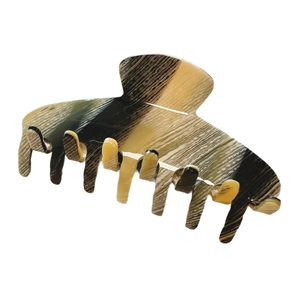Elegant 10.5cm acetate hair claw clip with vintage tortoiseshell wavy pattern finish