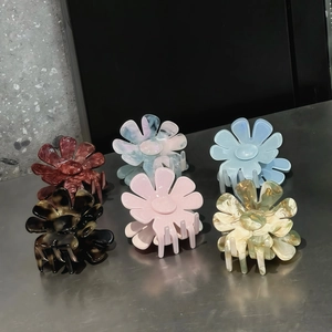 Pinza per Capelli a Forma di Fiore in Acetato Fatta a Mano Fresca Dolce Floreale Marmorizzata Fermaglio per Capelli Donna Ragazza