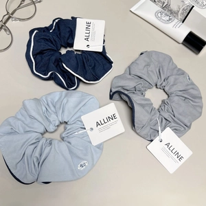 Scrunchie in Tessuto Plissettato Stile Preppy Britannico Retrò Elastico Bordo a Contrasto Elastici per Capelli Donna Accessori Capelli