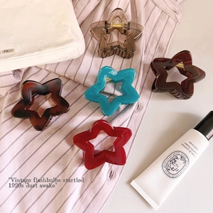 Pince à Cheveux Étoile Ajourée pour Femmes Élégante Pince à Cheveux en Forme d'Étoile Douce Antidérapante Grands Accessoires de Cheveux