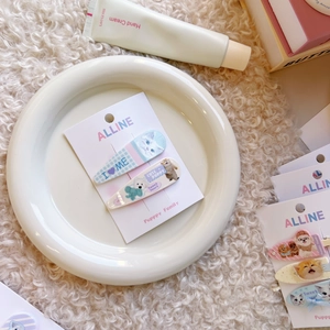 Set di fermagli per capelli con simpatici gatti e cuccioli cartoon in colori pastello