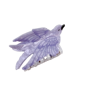 Lavender marble swallow bird hair claw clip made of premium acetate for women