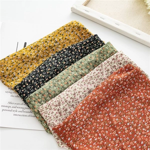 Floral print elastic headbands set in five vintage colors for women boho style hair accessories