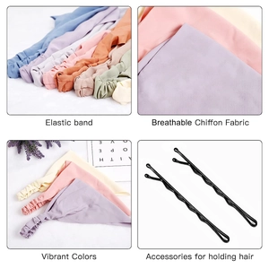 Elastic band detail and breathable chiffon fabric texture of multi-color headbands