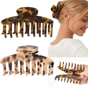 Leopard Print Acetate Hair Claw Clip Large Marble Pattern Shark Clip For Women Hair Styling Accessories Fashion Headwear