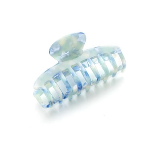 10cm large leopard pattern acetate hair claw clip with blue marble texture for women